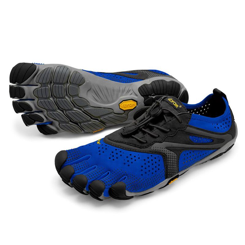 Vibram FiveFingers V-Run Férfi Futócipő - Kék/Fekete USQE760